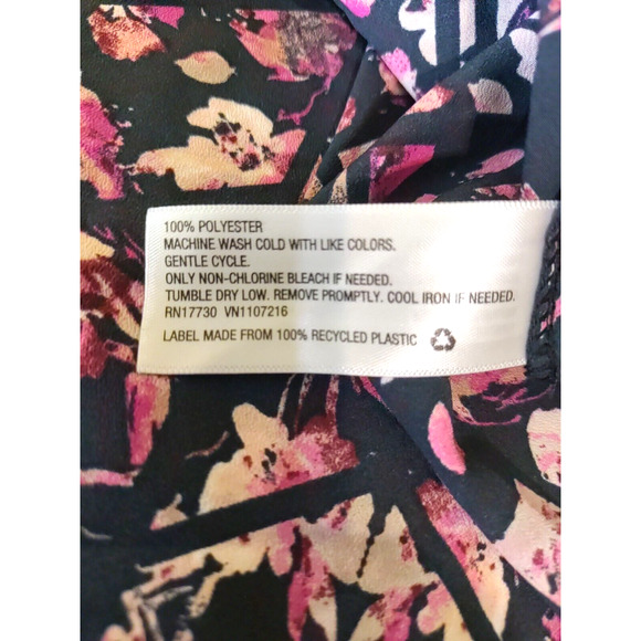 Pure Energy Women's Top Tank Size 2X Black Pink Cream Sleeveless - Picture 6 of 6